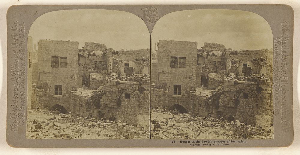 Houses in the Jewish quarter of Jerusalem. by Carleton H Graves