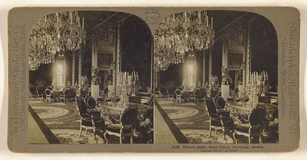 Victoria Salon, Royal Palace, Stockholm, Sweden. by Carleton H Graves