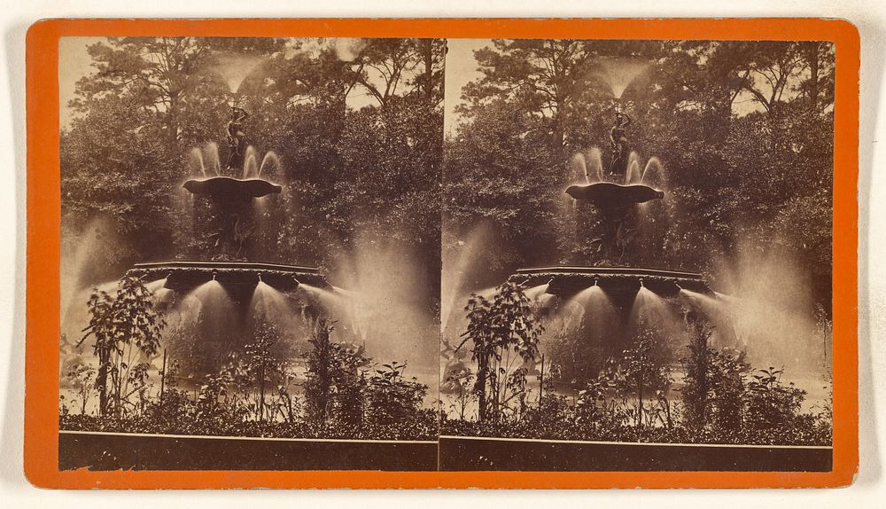 Park Fountain Playing. by O Pierre Havens