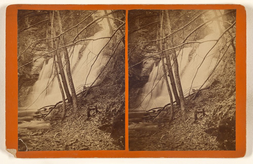 Unidentified falls at Sawkill, Pike County, Pa. by Loudolph Hensel