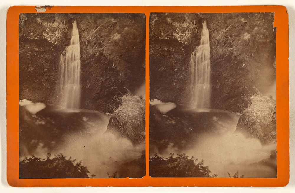 Raymond's Kill, Bridal Vail [sic] from the verge of the Lower Fall. [Pike County, Pa.] by Loudolph Hensel