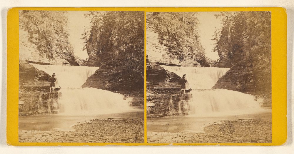 Steeple Rock and Falls on Eagle Creek, near Ithaca. [New York] by John B Heywood