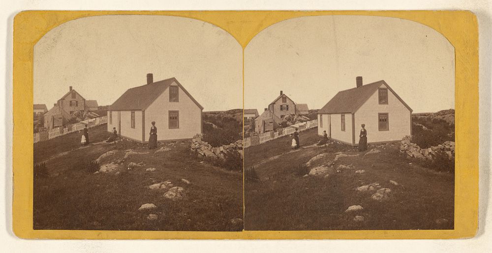 Cottage at the Landing. [Boston Harbor] by Edgar R Hills