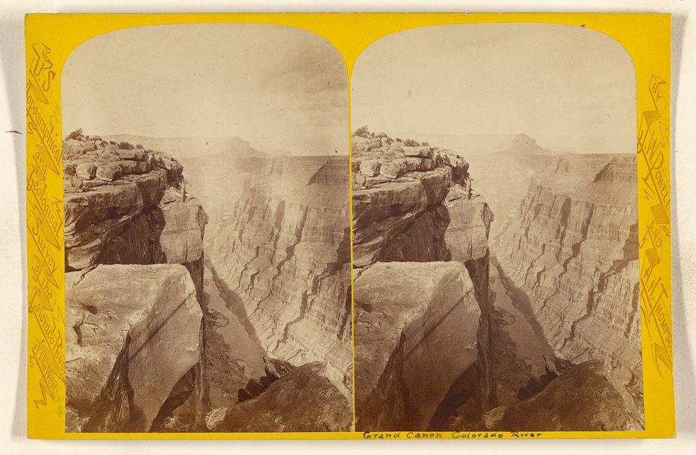 The Canon, from To-ro-weap Valley, (Looking Up.) [Grand Canon, Colorado River] by John K Hillers
