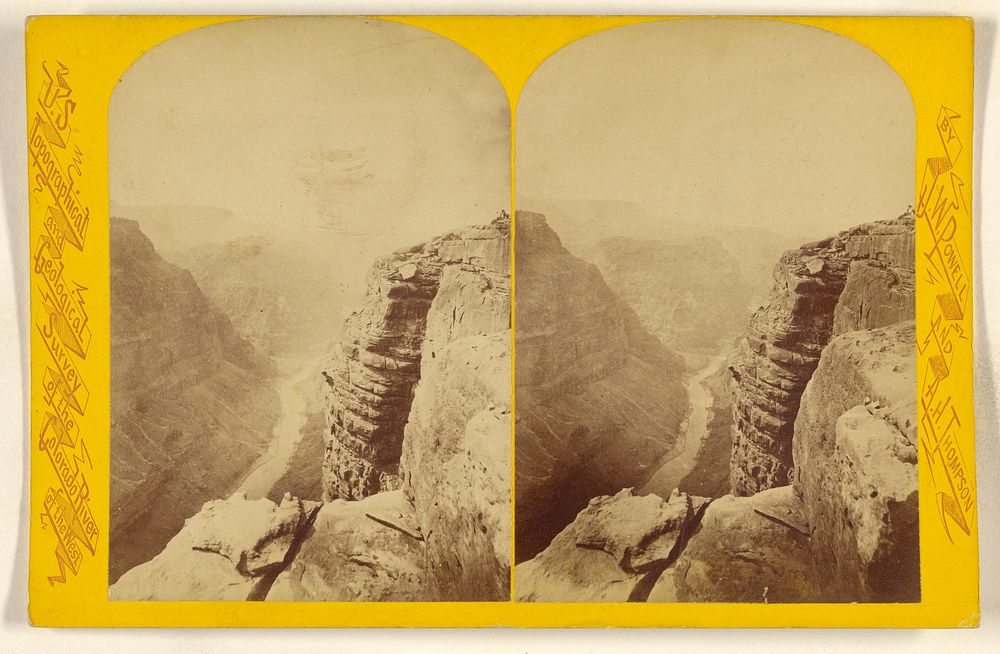The Canon, from To-ro-weap Valley, (Looking Down.) [Grand Canon, Colorado River] by John K Hillers