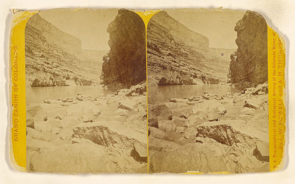 Walls of Lime Stone. [Grand Canon, Colorado] by John K Hillers and Elias Olcott Beaman