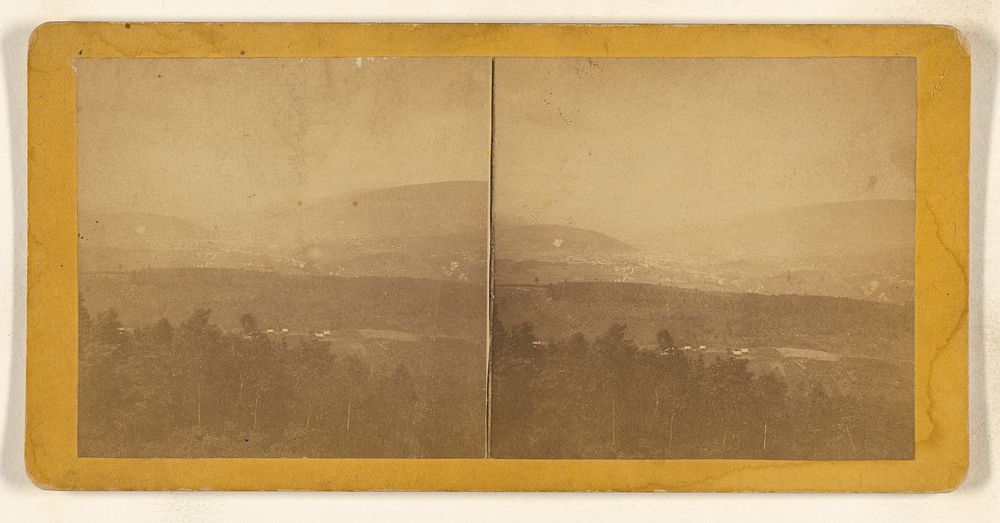 Bird's Eye view of North Adams from Summit of Hoosac Mountain. [Hoosac Tunnel Route] by Hurd and Smith