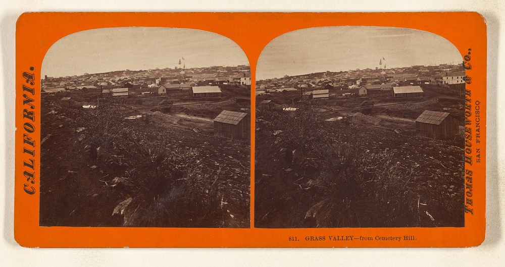 Grass Valley - from Cemetery Hill. by Thomas Houseworth and Company