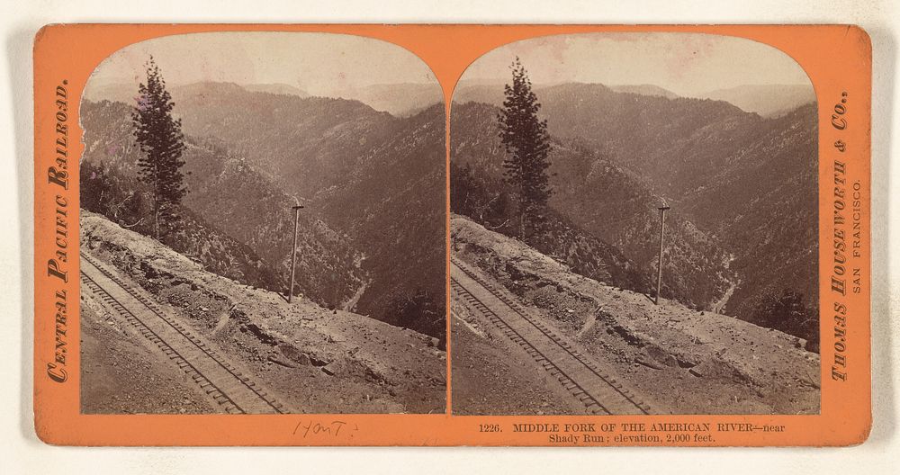Middle Fork of the American River - near Shady Run; elevation 2,000 feet. by Thomas Houseworth and Company