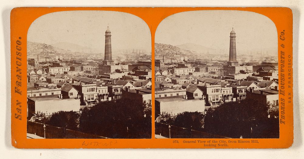 General view of the City, from Rincon Hill, looking North. [San Francisco, California] by Thomas Houseworth and Company