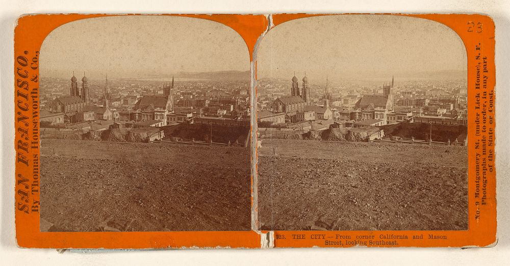 The City - From corner California and Mason Street, looking Southeast [San Francisco, California] by Thomas Houseworth and…