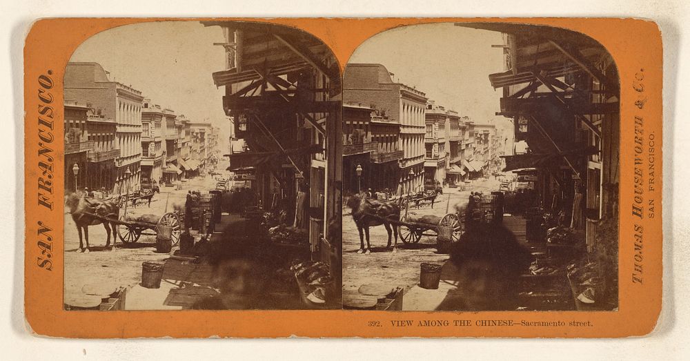 View Among the Chinese - Sacramento Street. by Thomas Houseworth and Company