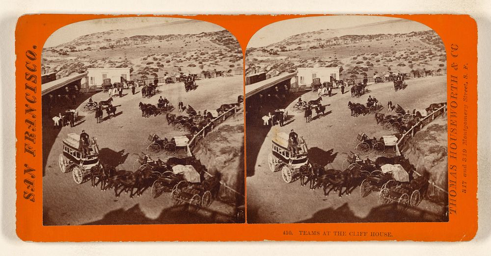 Teams at the Cliff House. by Thomas Houseworth and Company