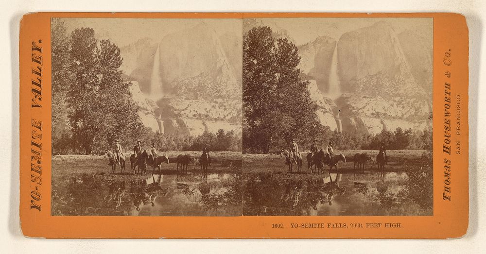 Yo-Semite Falls, 2,634 Feet High. by Thomas Houseworth and Company