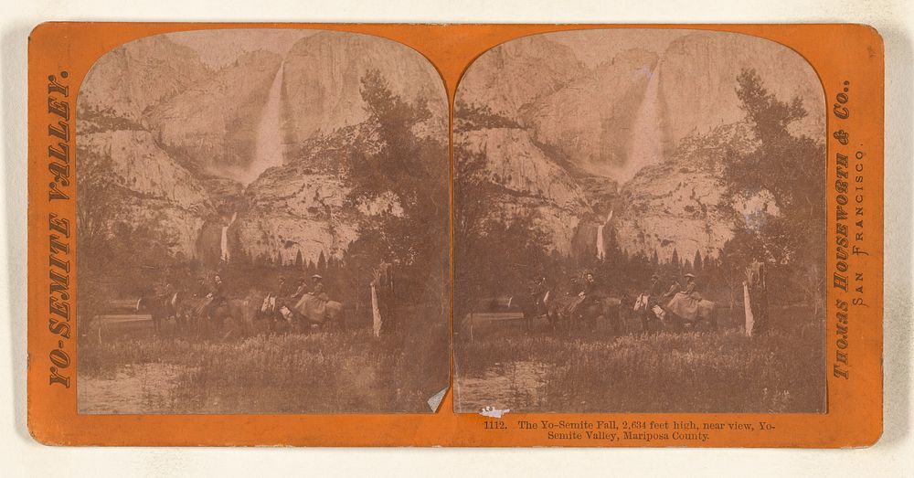 The Yo-Semite Fall, 2,634 feet high, near view, Yo-Semite Valley, Mariposa County. by Thomas Houseworth and Company