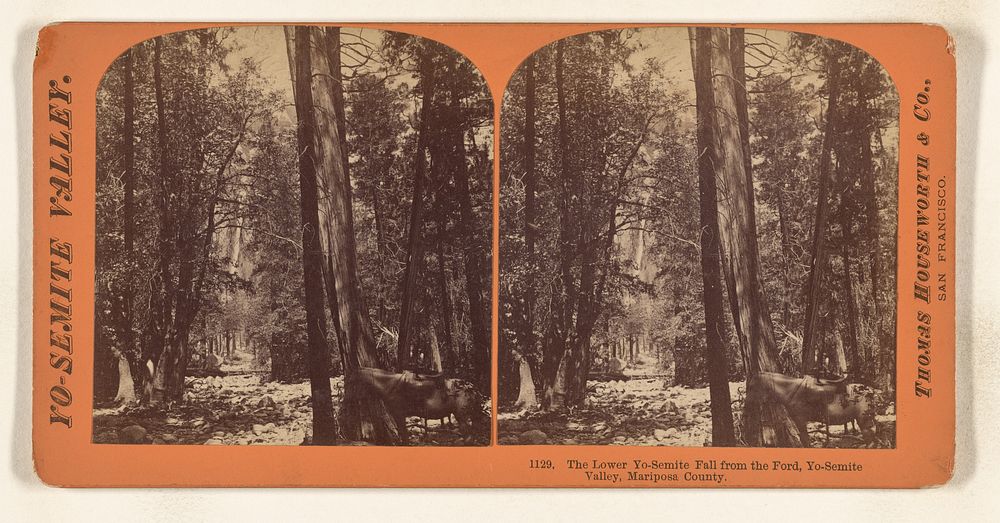 The Lower Yo-Semite Fall from the Ford, Yo-Semite Valley, Mariposa County. by Thomas Houseworth and Company