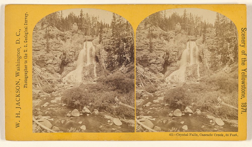 Crystal Falls, Cascade Creek, 84 Feet. by William Henry Jackson