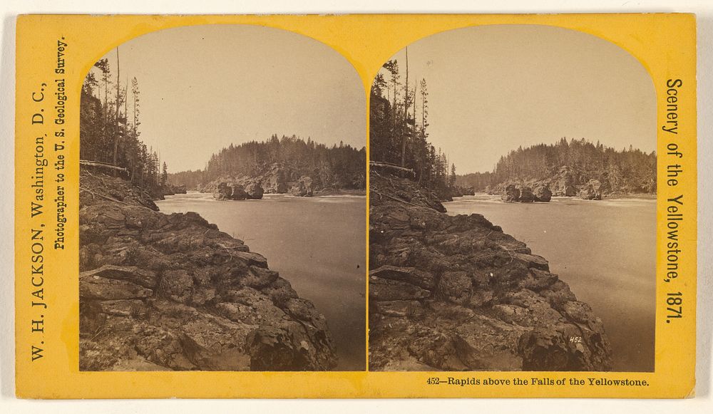 Rapids above the Falls of the Yellowstone. by William Henry Jackson