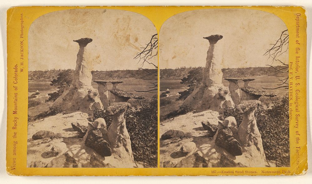Eroded Sand Stones. Monument Park. by William Henry Jackson