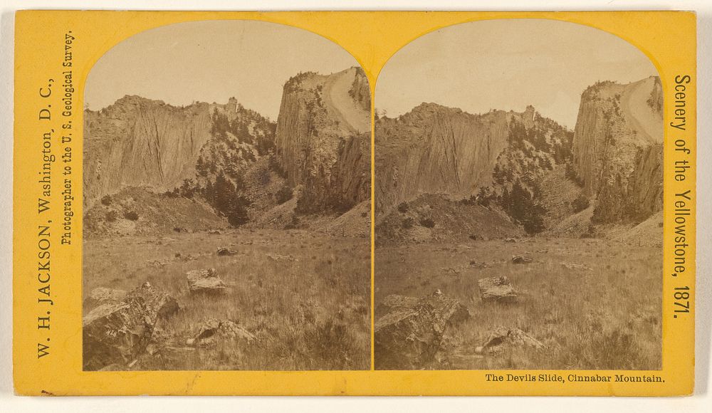 The Devils Slide, Cinnabar Mountain. by William Henry Jackson