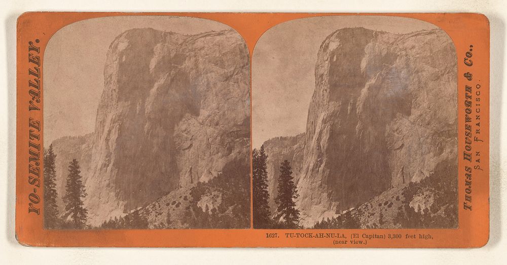 Tu-Tock-Ah-Nu-La, (El Capitan) 3,300 feet high, (near view.) by Thomas Houseworth and Company