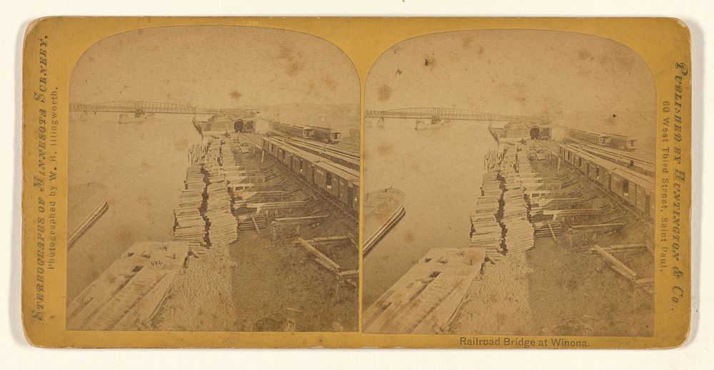 Railroad Bridge at Winona. by William H Illingworth