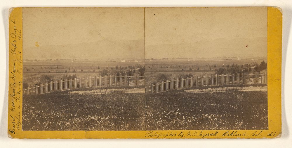 General View from Dr. Baldwin's, Deaf & Dumb Asylum in Distance. Oakland, Cal. by William Booker Ingersoll