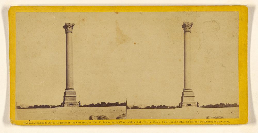 Pompey's Pillar. Alexandria, Egypt. Built of one solid shaft of red granite. by William E James