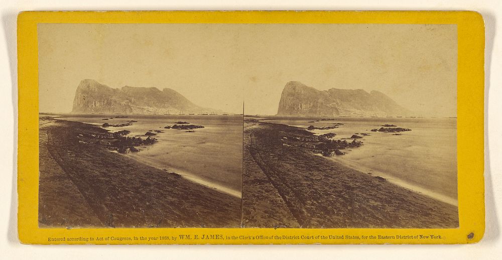 Rock of Gibraltar. Three miles long, and three quarters of a mile wide. It is on a peninsula, and rises abruptly in the…