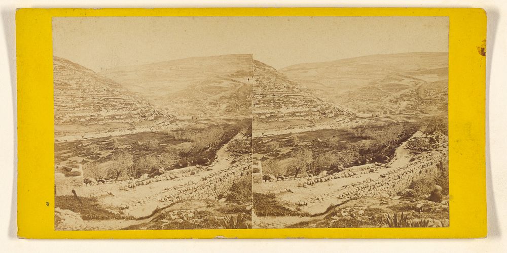 Jerusalem. Valley of Siloam, with the Well of Nehemiah (The place where the prophet Isaiah was martyred) by William E James