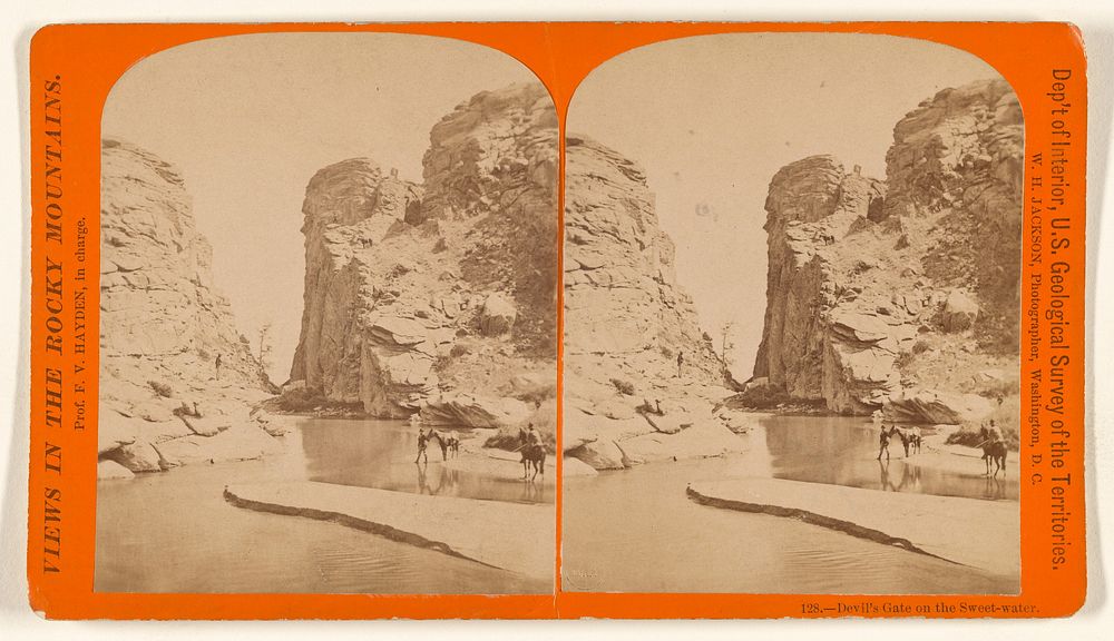 Devil's Gate on the Sweet-water. by William Henry Jackson