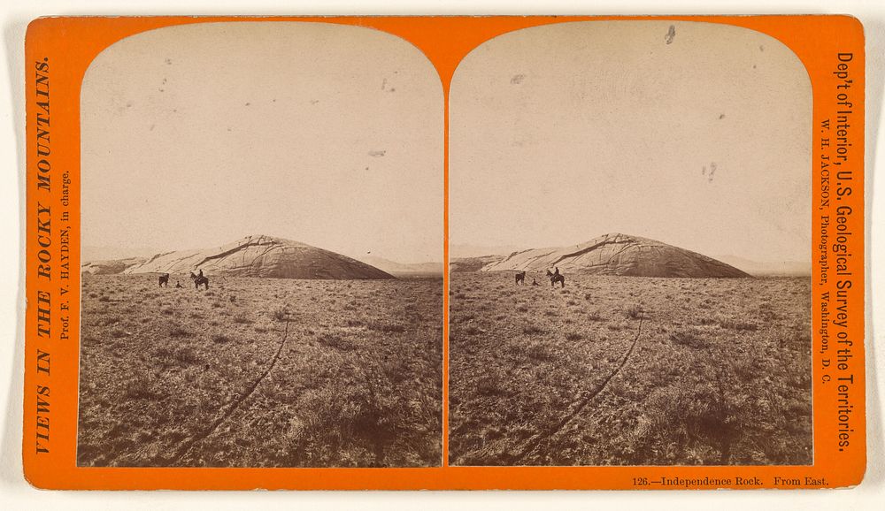 Independence Rock. From East. by William Henry Jackson