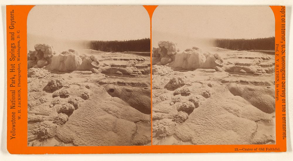 Crater of Old Faithful. by William Henry Jackson