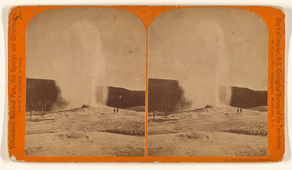Old Faithful in Eruption. by William Henry Jackson