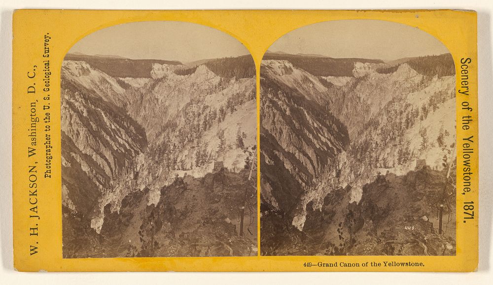 Grand Canon of the Yellowstone. by William Henry Jackson