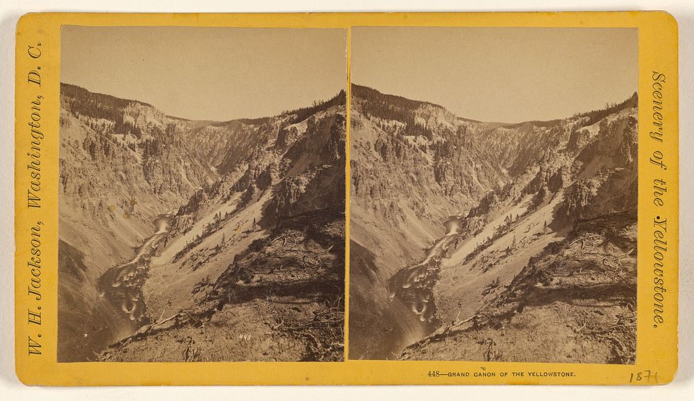 Grand Canon of the Yellowstone. by William Henry Jackson