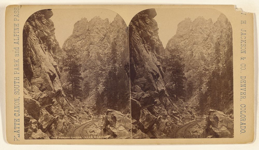 Platte Canon. Near Deans'. by William Henry Jackson and Co