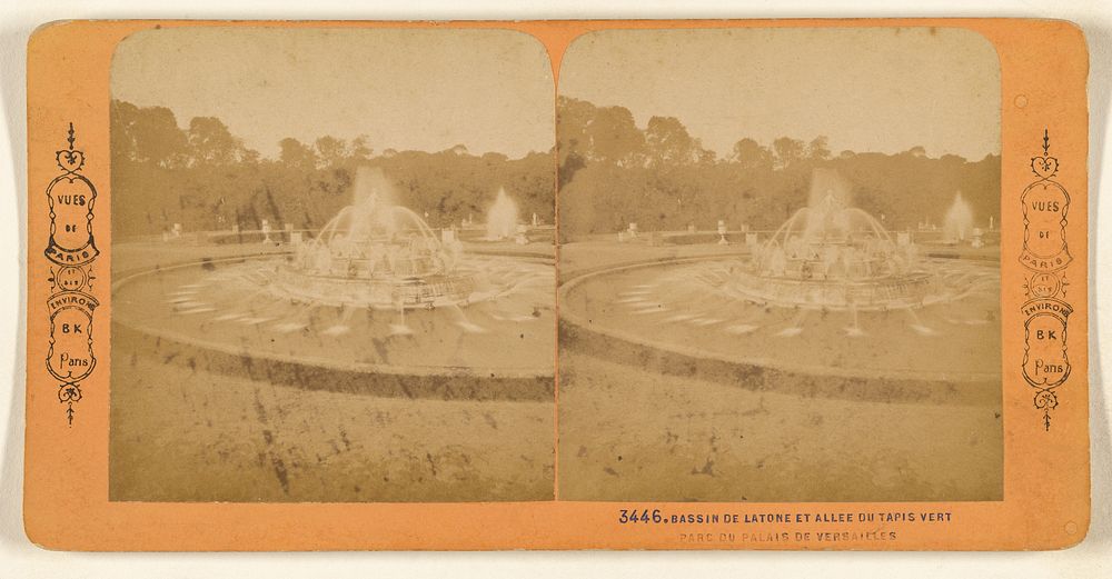 Bassin de Latone et Allee du Tapis Vert Parc du Palais de Versailles by Adolphe Block