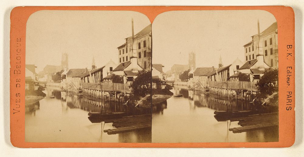Canal et Eglise St Baron Gard by Adolphe Block