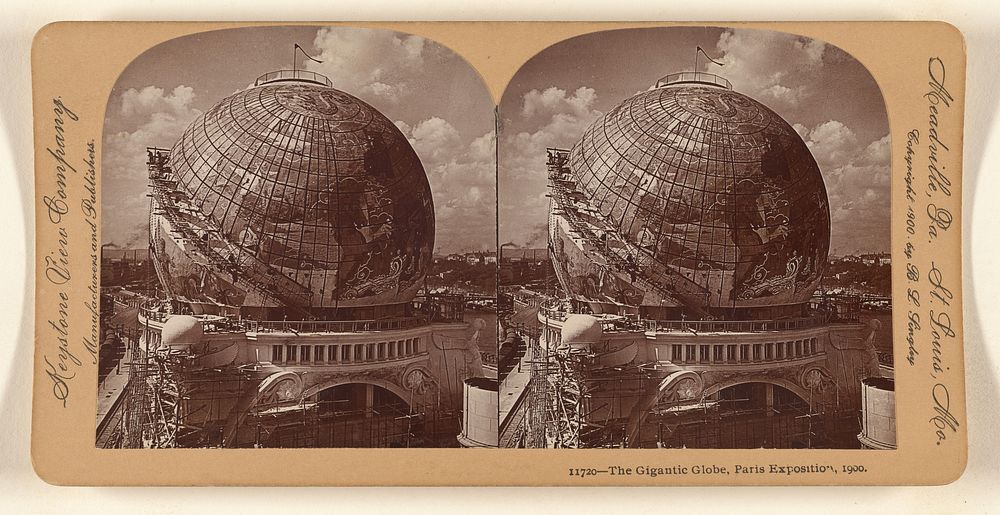 The Gigantic Globe, Paris Exposition, 1900. by B L Singley
