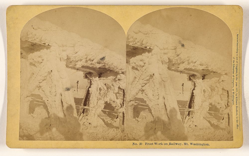 Frost Work on Railway, Mt. Washington. by Benjamin West Kilburn