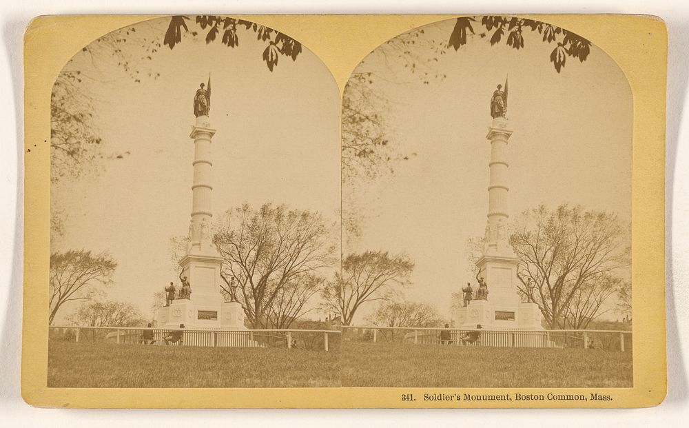 Soldier's Monument, Boston Common, Mass. by Benjamin West Kilburn