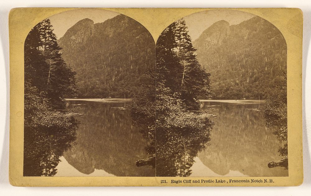 Eagle Cliff and Profile Lake, Franconia Notch, N.H. by Benjamin West Kilburn