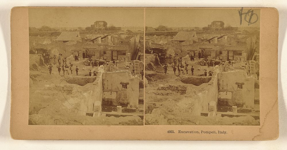 Excavation, Pompeii, Italy. by Benjamin West Kilburn