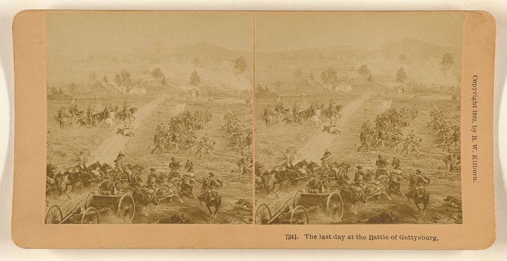 The last day at the Battle of Gettysburg. by Benjamin West Kilburn
