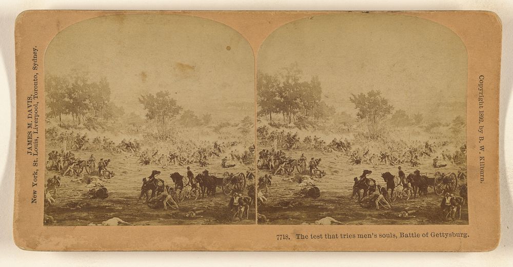 The test that tries men's souls, Battle of Gettysburg. by Benjamin West Kilburn
