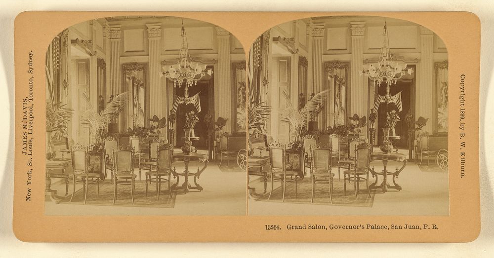 Grand Salon, Governor's Palace, San Juan, P.R. by Benjamin West Kilburn
