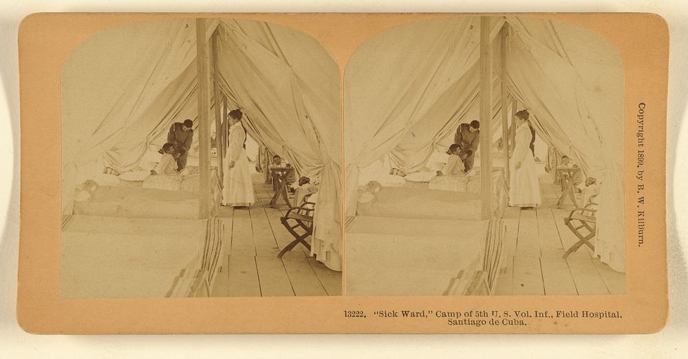 "Sick Ward," Camp of 5th U.S. Vol. Inf., Field Hospital, Santiago de Cuba. by Benjamin West Kilburn