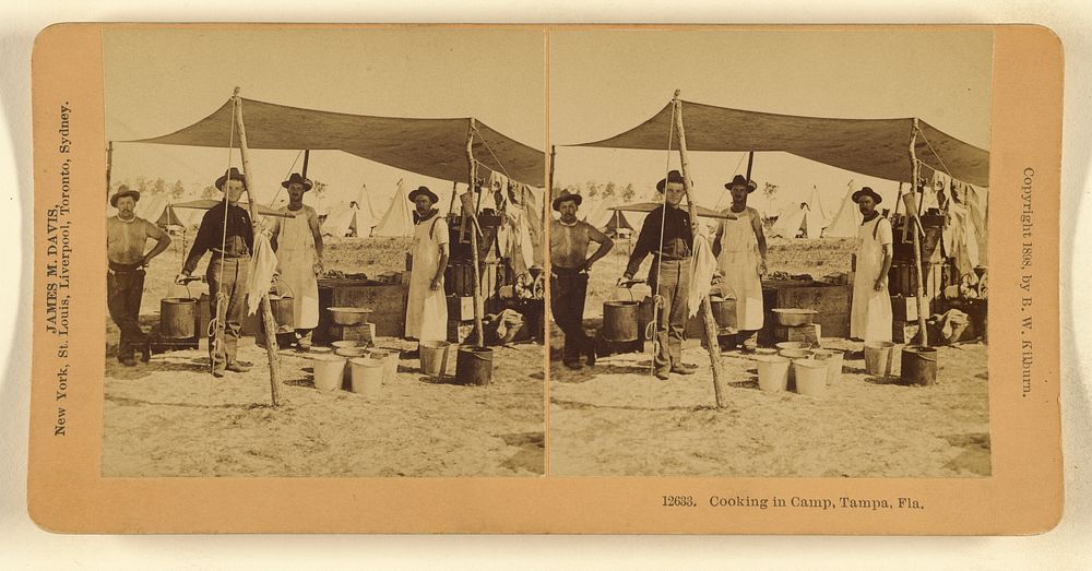 Cooking in Camp, Tampa, Fla. by Benjamin West Kilburn