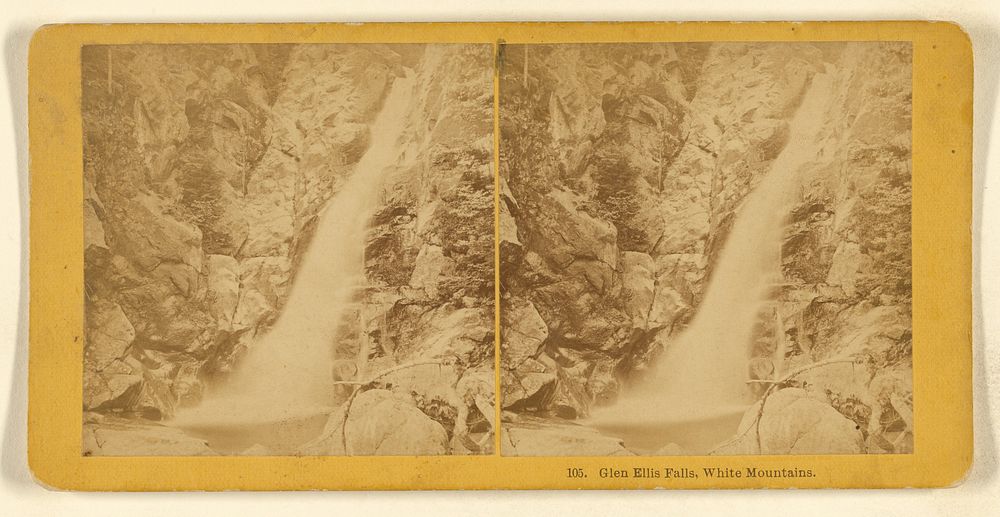 Glen Ellis Falls, White Mountains. by Benjamin West Kilburn